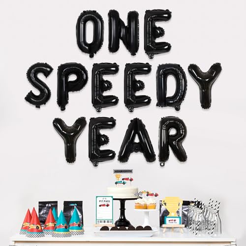 One Speedy Year Birthday Balloons - Race Car Theme Decorations