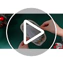 Christmas Paper Plates 100 Pcs 7 Inch White-Gold Wreath Design - Holiday Party Tableware
