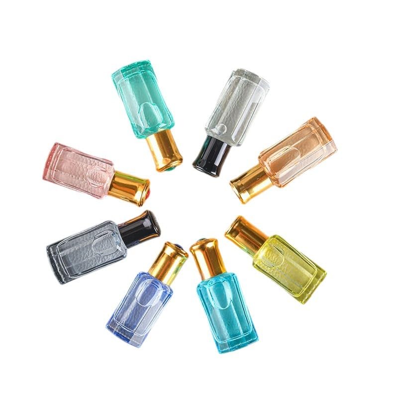 Black Glass Roller Bottle 10ml Refillable Perfume Sample Container