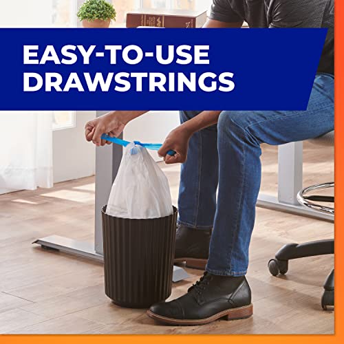 Hefty Small Trash Bags 4 Gallon Ocean Water Scent, 34 Count with Odor Neutralizer