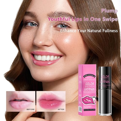 Grospe Color-Changing Lip Gloss - Hydrating High-Shine Lip Oil & Balm