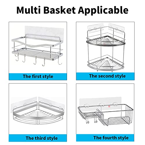 Mivvosakuki Shower Caddy Adhesive Replacement Strips - 2pcs