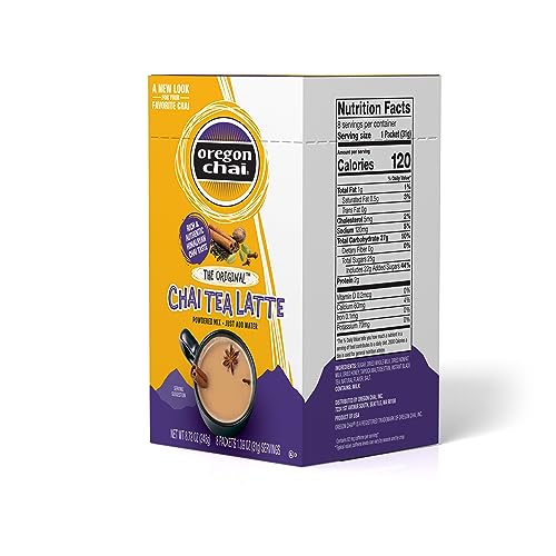 Oregon Chai Original Dry Chai Latte Mix, 8 Count Pack