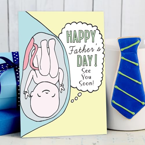 First Father's Day Card for Expecting Dads - 5x7 with Envelope