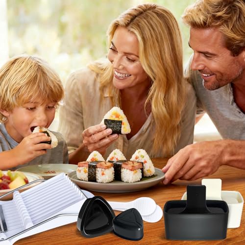 TAORISH Musubi Press Mold Kit - 7-Piece Hawaiian Sushi & Onigiri Maker with Slicer & Rice Paddles