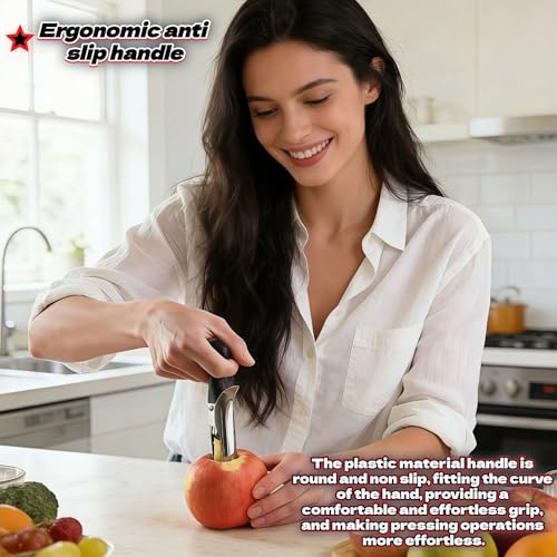 Stainless Steel Apple Corer & Divider with Serrated Blade