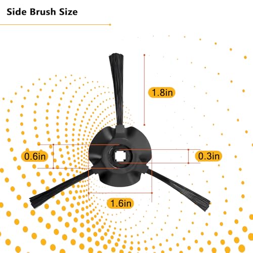 10 Pack Replacement Side Brushes for Shark Matrix Robot Vacuums