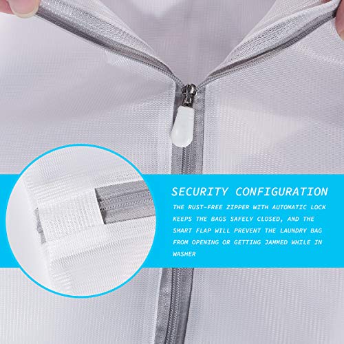 SUERIV 4-Pack Mesh Laundry Bags for Delicates - 16 x 20 Inch Wash Bags
