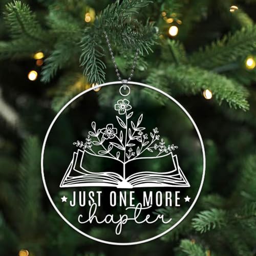 Book Lover Christmas Ornament - Just One More Chapter 2026