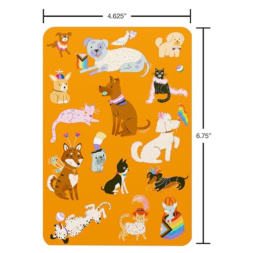 LGBTQIA+ Pride Greeting Card with Cute Dogs - Blank Inside