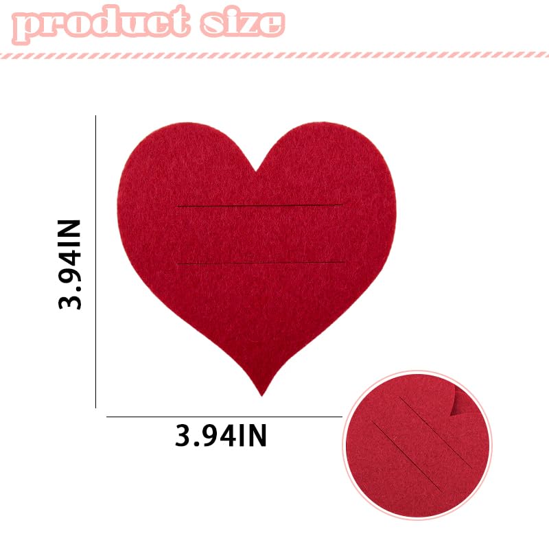 Valentine's Day Heart Shaped Silverware Holders - 10 Pcs Set