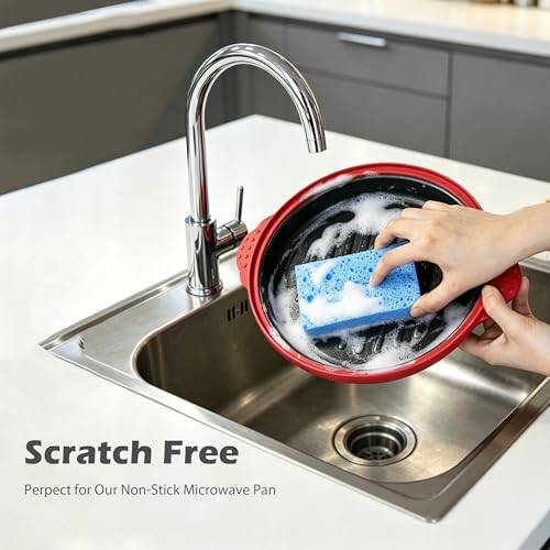 Cellulose Kitchen Sponges 6 Pack - Eco-Friendly, Absorbent & Non-Scratch Cleaning