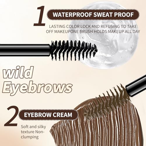 O'CHEAL 2-in-1 Eyebrow Styling Gel and Cream Dark Brown