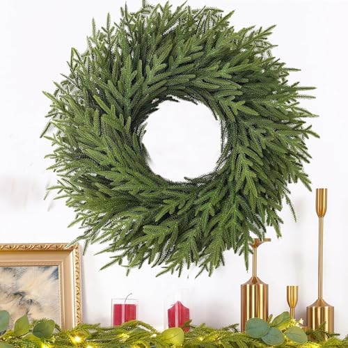 26-Inch Artificial Christmas Wreath for Front Door and Indoor Decor