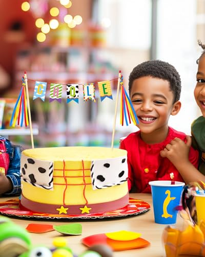 DIY Personalized Toy-Inspired Birthday Cake Topper for Kids - Custom Banner & Decorations