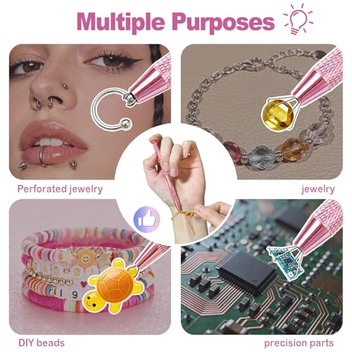 VHIPKUA 2 Pcs Piercing Changing Tool & Ball Holder Set for Body Jewelry