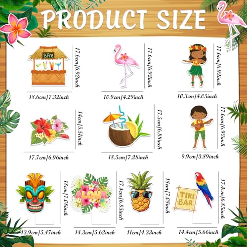 Zhynice Hawaiian Aloha Party Banner & Luau Decorations Set