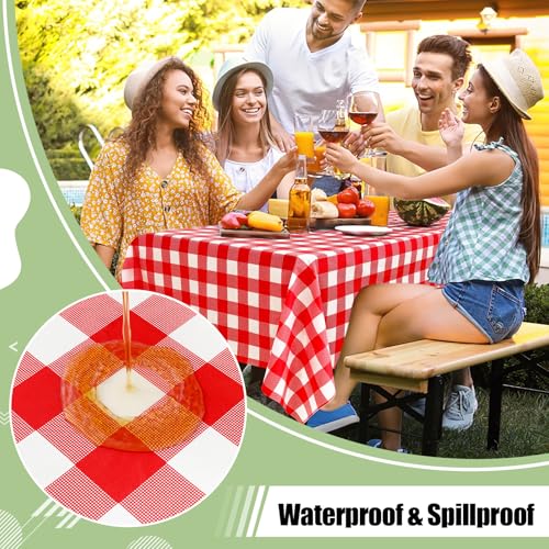 Buffalo Check Disposable Tablecloths - 4 Pack, 54 x 78 Inch