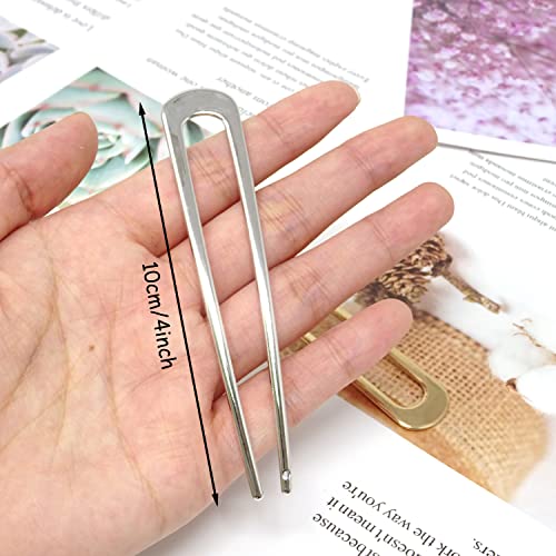 Honbay Metal U-Shaped Hair Pins and Forks, 2-Piece Set