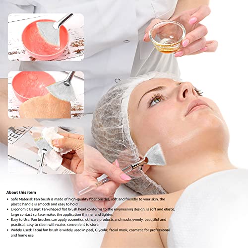 Soft 'N Style Fan Mask Brush Set - Taklon Acid Applicator for Facials (2 Pack)