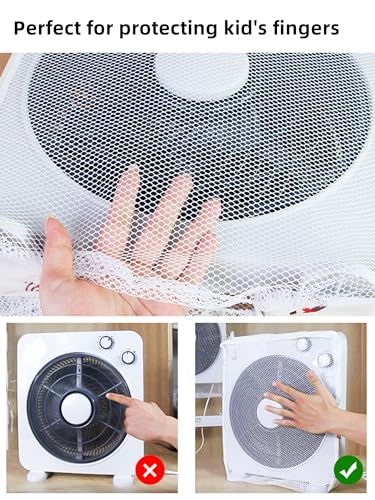 Codear 20-Inch Box Fan Mesh Cover - Safety Finger Guard & Dust Protector