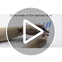 KITOSUN 10-Piece Stainless Steel Straw Cleaner Brush Set - Blue Nylon Bristles