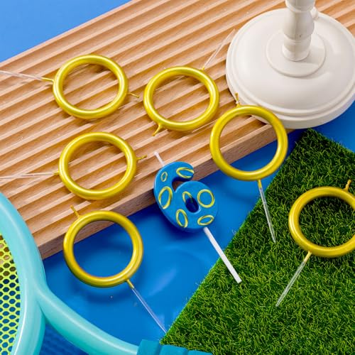 Conelist Gold Ring Birthday Candle Number 6 - 7 Piece Set