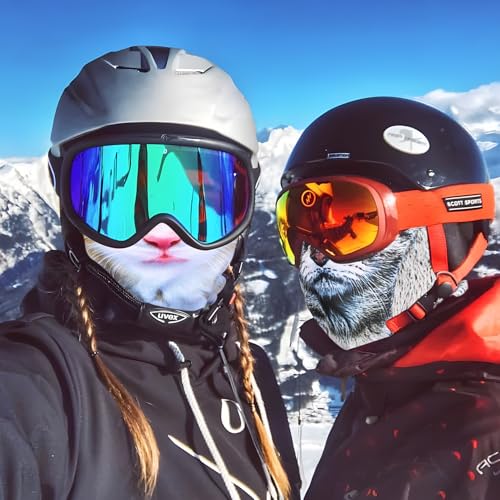 3D Cat Ski Balaclava Sheisty Face Mask,with Ears for Music Festivals,Raves Ski Halloween Party Outdoor Activities Cat Style