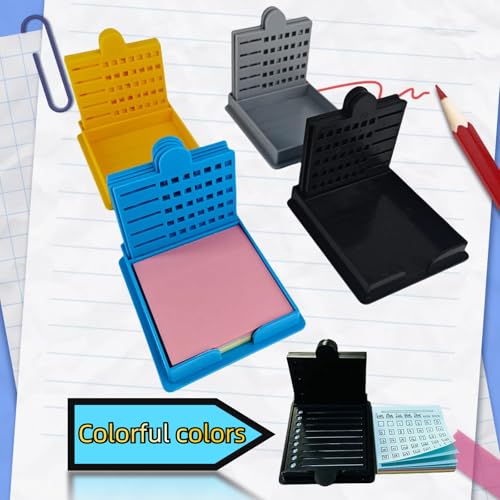 Dukaka Sticky Note Holder with 5 Stencils for 3x3 Inch Notes - Black