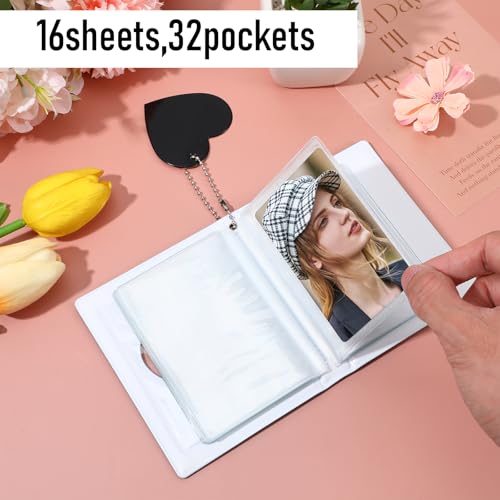 3-Inch Photo Card Holder Album with 32 Pockets - Black
