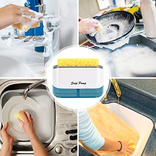 Kitchen Soap Dispenser with Sponge Holder - 12.5 oz Pump