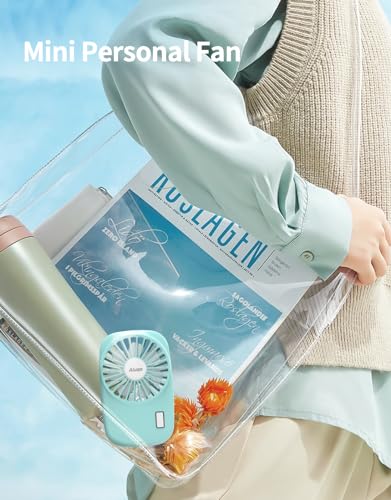 Aluan Portable Mini Fan - Rechargeable Handheld USB Fan with Adjustable Speed