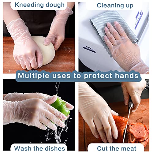 PEIPU Vinyl Disposable Gloves - Powder Free & Latex Free Cleaning Gloves