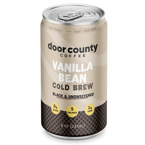 Door County Coffee Canned Cold Brew Variety Pack - 8oz | Bold & Rich Flavor, 145mg Caffeine, 6 Pack