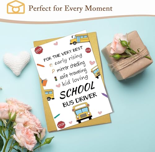 Bus Driver Thank You Cards - Heartfelt Appreciation Gifts