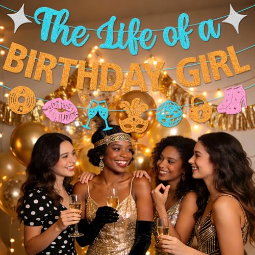 Showgirl Birthday Girl Banner | Glamorous Party Decor