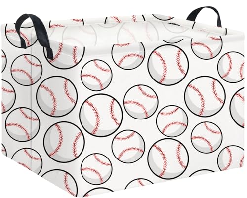 NTAOHAMPER Big Baseball Collapsible Storage Basket - Toy & Book Organizer