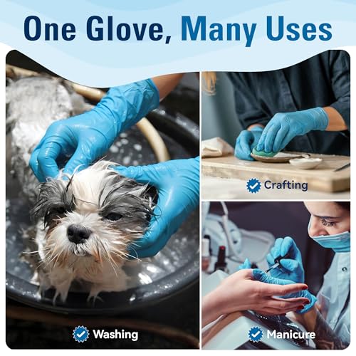 SWIFTLITE Food Safe Disposable Nitrile Gloves - Latex-Free, Blue