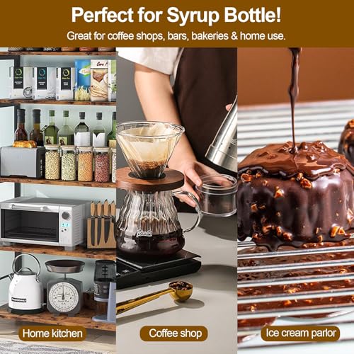 15 Pcs Coffee Syrup Pump Tip Covers - Black Rubber Seal Caps