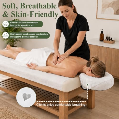 100 PCS Disposable Massage Table Sheets & Face Cradle Covers Set