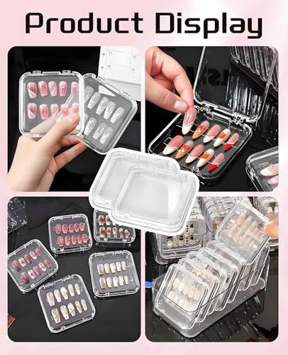 18PCS Nail Storage Box Set with Adhesive Tape - Portable Organizer