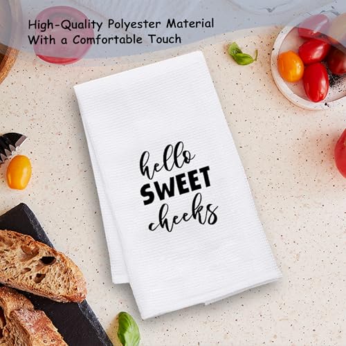 Funny Bathroom Hand Towels - Hello Sweet Cheeks Design, 16x24