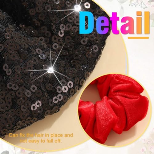 CAKURE Satin Bow Hair Scrunchies Elastic Ponytail Holder Hair Ties