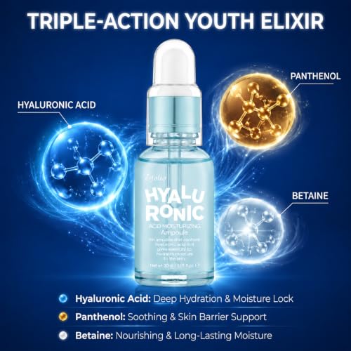 Esfolio Hyaluronic Moisture Ampoule 30ml – Hydrating Korean Face Serum for Sensitive Skin