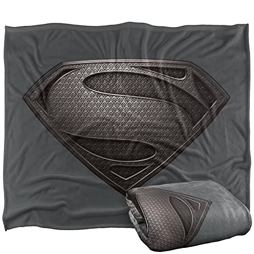 Superman Man of Steel Silky Touch Throw Blanket 50x60 - Desaturated Variant