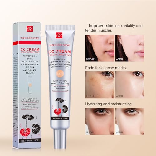 Fovcos Color Correcting CC Cream SPF 25 Lightweight Foundation