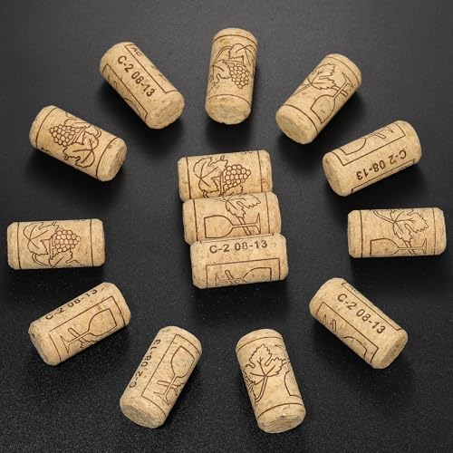 Impnit #8 Straight Wine Corks - 20 Pack Leakproof Oak Bottle Stoppers