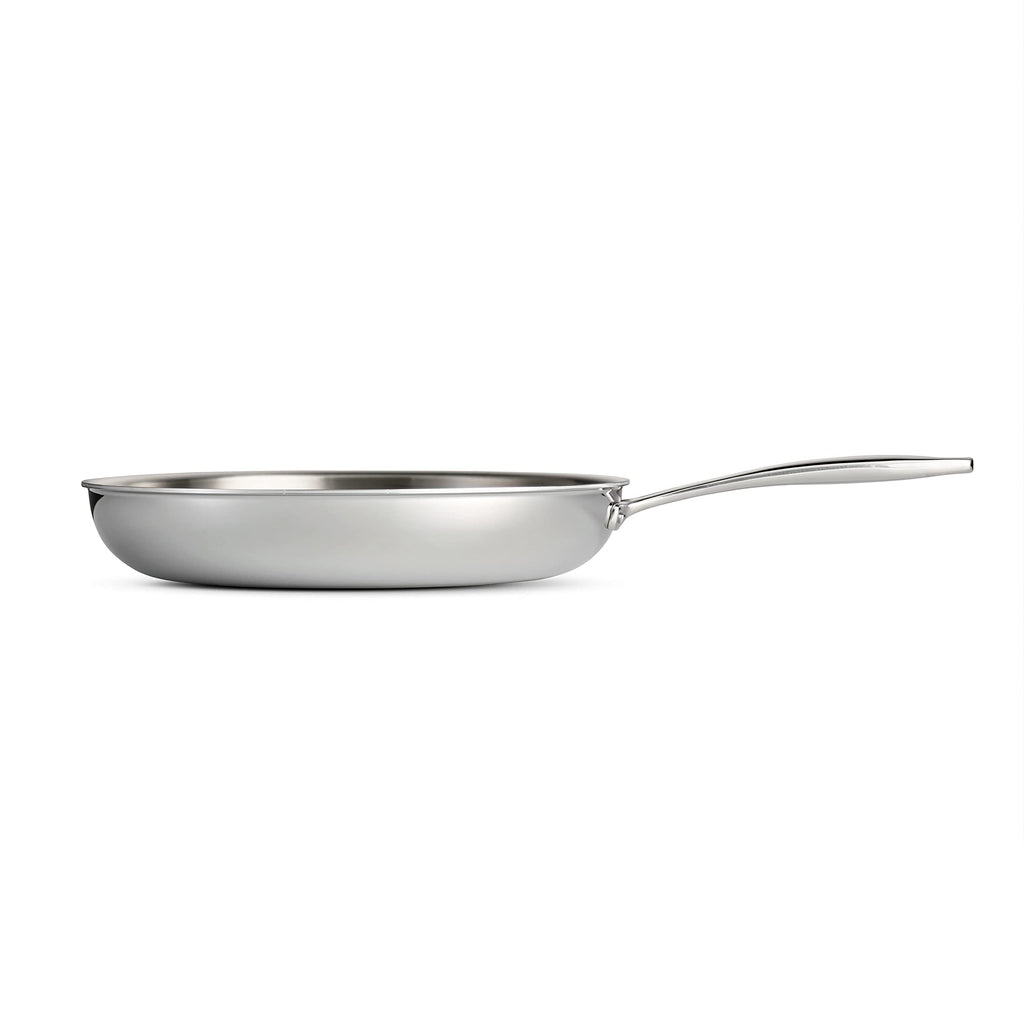 Tramontina Fry Pan Stainless Steel Tri-Ply Clad 12-inch, 80116/007DS & Professional Fry Pans (8-inch)