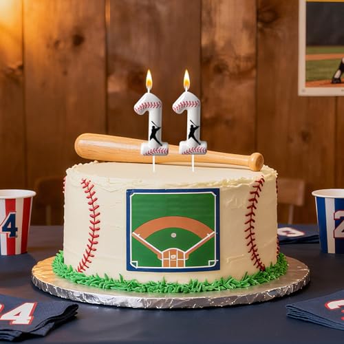 Baseball Number 11 Birthday Candle - Smokeless Cake Topper for Parties