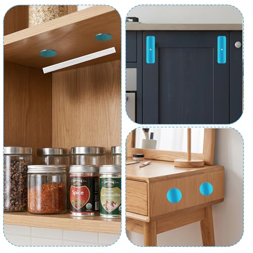 10 Pack Adhesive Metal Strips for Magnetic Under Cabinet Lights